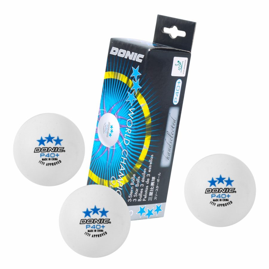 DONIC P40+ 3-Star Balls (3 pcs)