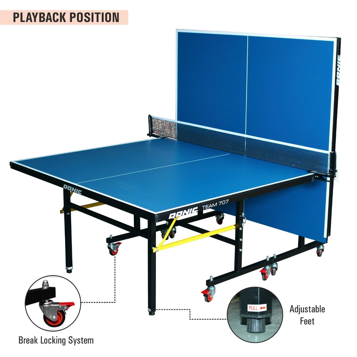 DONIC Team 707 Table Tennis Table (19 mm top)
