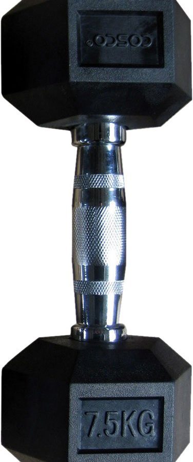 COSCO Hexagonal Dumbbell Rubber 7½ kg