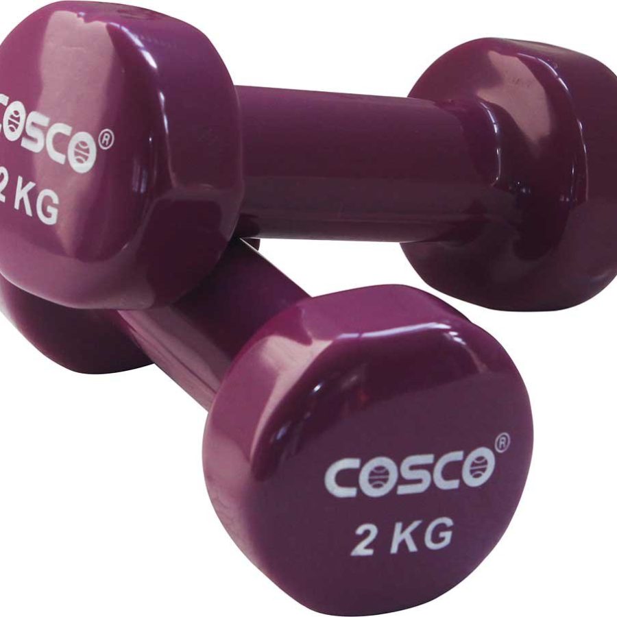 COSCO Hexagonal Dumbbell Vinyl 2 kg